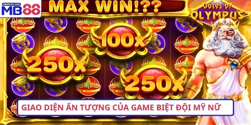 Giao diện ấn tượng của game biệt đội mỹ nữ